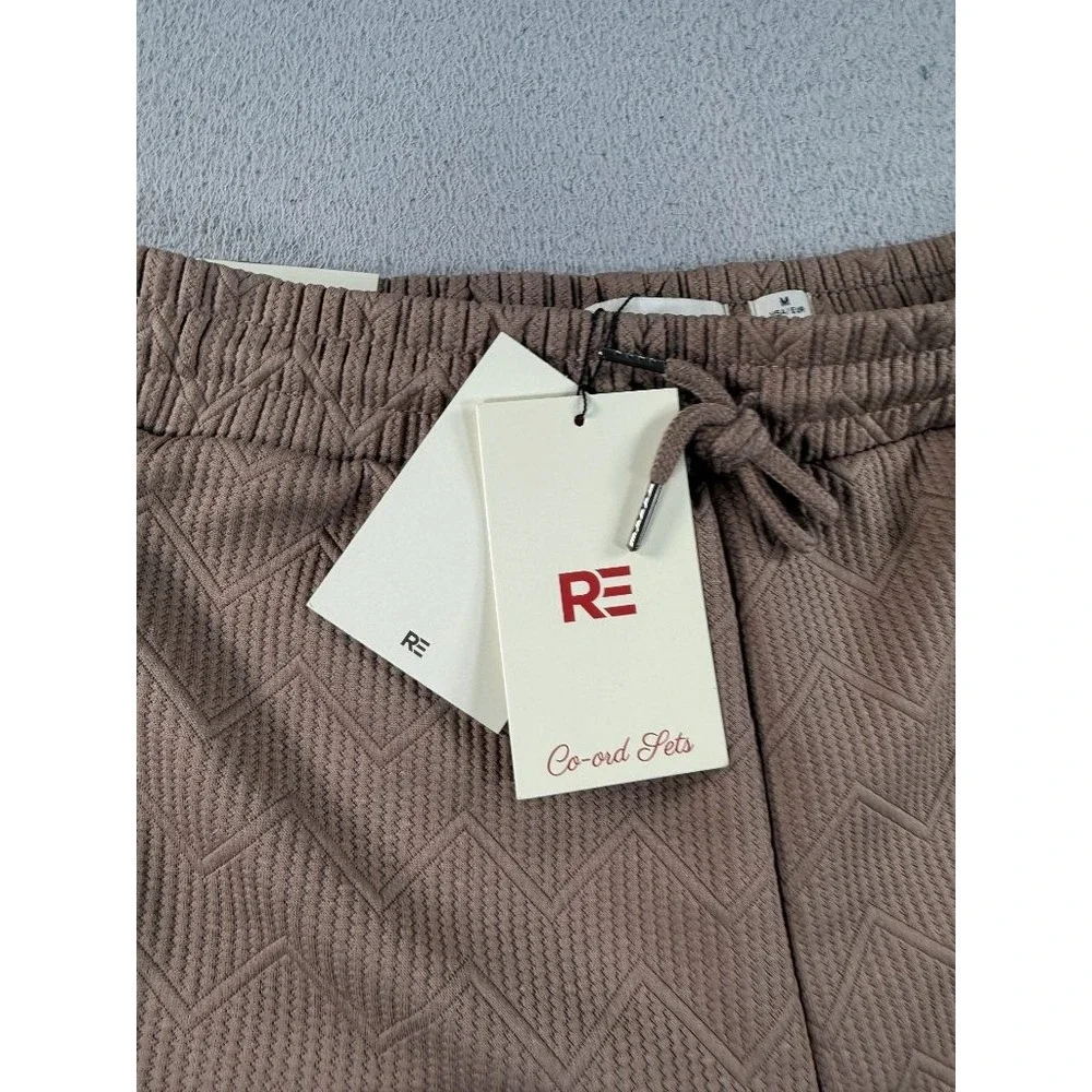 Riot Empire Imagine Textured Shorts Mens Medium Brown Stretch Drawstring NWT
